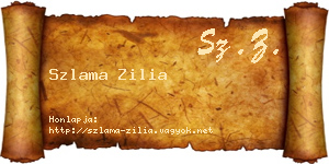 Szlama Zilia névjegykártya